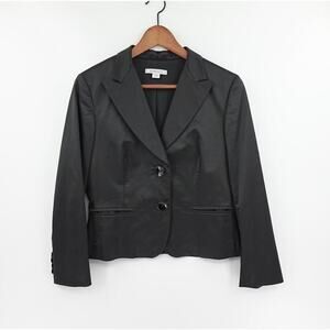 MARELLA Italy Blazer Jacket Women 8 Black Crop Career Timeless Capsule Versatile
